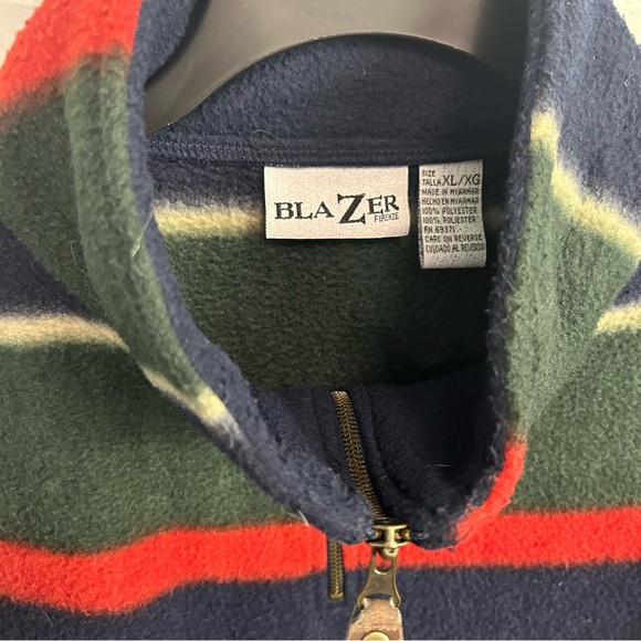 Vintage Preppy Blazer Firenze 1/4 zip colorful pullover men's size XL retro - Picture 7 of 8